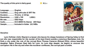 A Man Betrayed (Crime Drama 1941) John Wayne 720p