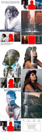DesignOptimal - Double Exposure Photoshop Action 25110319