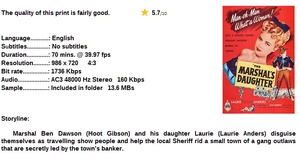 The Marshal's Daughter (Western 1953) Laurie Anders 720P