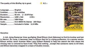 The Last of the Fast Guns (Western 1958) Jock Mahoney 720p BrRip