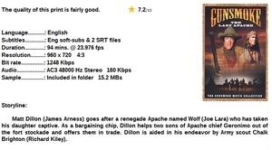 Gunsmoke, The Last Apache (Western 1990) James Arness 720p