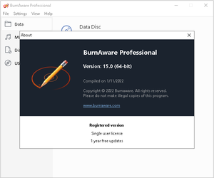 BurnAware Professional / Premium v15.0 (x86/x64) Multilingual + Portable