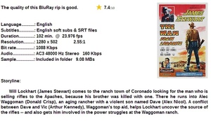 The Man from Laramie (Western 1955) James Stewart 720p BrRip