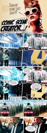 DesignOptimal Comic Book Effect Mockup 331051844