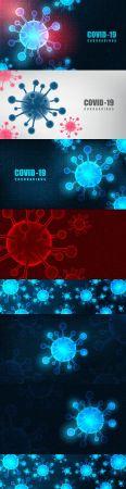 DesignOptimal Coronavirus futuristic background concept health care and microbiology