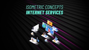 DesignOptimal Videohive Internet Services Isometric Concept 31223559