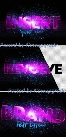 DesignOptimal Neon Purple Text Effect Mockup 333526067