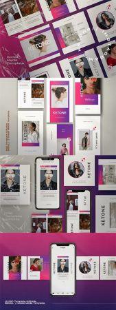 DesignOptimal Ketone Pack 1 Instagram Post Stories PSD