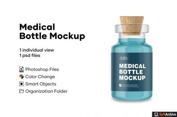 DesignOptimal Creativemarket Glass Medical Bottle 5004929