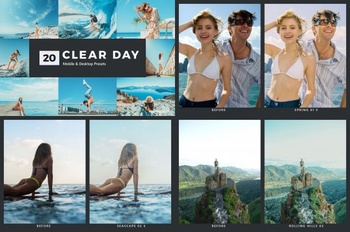 DesignOptimal Creativemarket 20 Clear Day Lightroom Presets LUTs 5213245