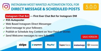 DesignOptimal CodeCanyon DM Pilot v5 0 0 Instagram Chat Bot Web Direct Messenger Scheduled Posts 23624241 NULLED
