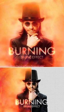 DesignOptimal Hot Fire Effect Mockup 364786619