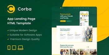 DesignOptimal ThemeForest Corba v1 0 App Landing Page HTML Template 28301085