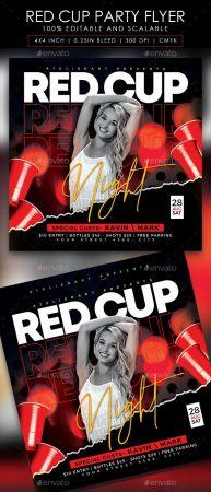 DesignOptimal GraphicRiver Red Cup Party Flyer 28430298