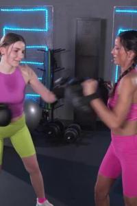 FitnessRooms 23 08 17 Angel Dark And Arina Shy XXX 720p HD WEBRip x264 TGxXX XvX