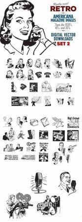 DesignOptimal Retro Americana Set 2758419