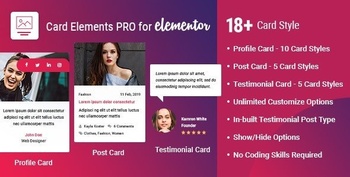 DesignOptimal CodeCanyon Card Elements Pro for Elementor v1 0 2 23342444