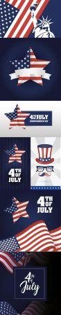 DesignOptimal USA Flag Illustration 4 July