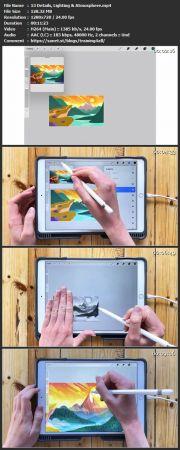 Skillshare Illustrated Environments Draw a Stylised Landscape Scene in Procreate