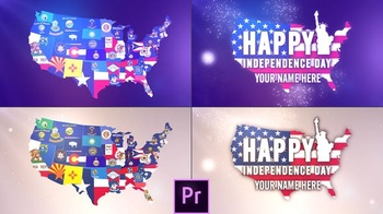 DesignOptimal Videohive USA States Flag Logo Premiere Pro 26816876