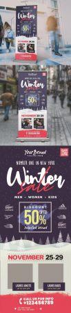 DesignOptimal Winter Sale Roll up PSD Design Template