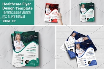 DesignOptimal CreativeMarket Health Care Services Flyer Template 5546961