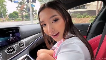 JulesJordan Layla Jenner Young Fuck Doll Layla Jenner Gives Road Head Then Gets Dicked Down Properly By Jules 09 08 2023