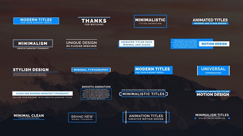 DesignOptimal Motionarray 20 Animated Titles IV 256543