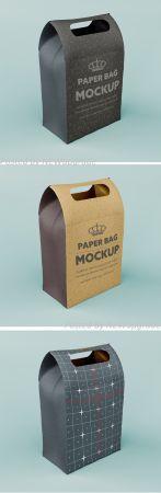 DesignOptimal Kraft Bag Mockup 362978637