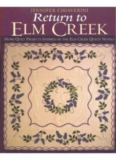 Jennifer Chiaverini Return to Elm Creek eBook