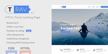 DesignOptimal ThemeForest Trav v1 1 Travel HTML Landing Page 20774925