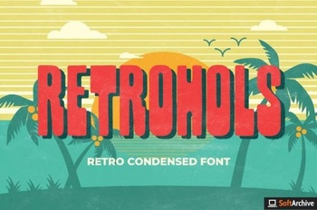 DesignOptimal Retrohols Retro Condensed Font