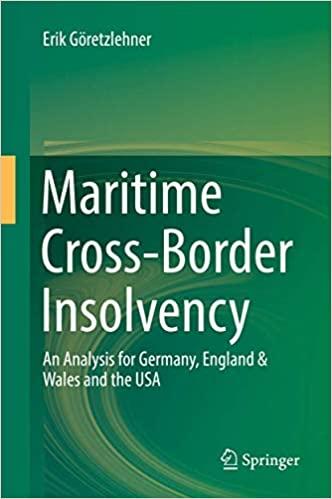 FreeCourseWeb Maritime Cross Border Insolvency An Analysis for Germany England Wales and the USA