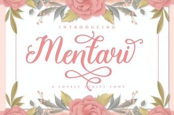 DesignOptimal Mentari a lovely script font