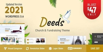 DesignOptimal ThemeForest Deeds v8 1 Best Responsive Nonprofit Church WordPress Theme 8009897