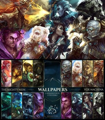 DesignOptimal The Mighty Nein Vox Machina Mega Wallpaper Pack PC Mobile