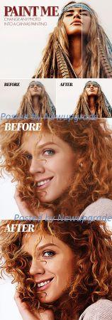 DesignOptimal Painting Photo Effect Mockup 333307008