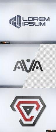 DesignOptimal Logo Mockup on Office Wall 352984649