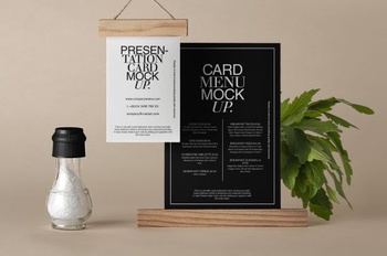 DesignOptimal Restaurant Psd Menu Mockup Set