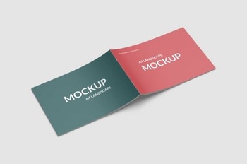 DesignOptimal Landscape A4 Brochure Cover Mockup