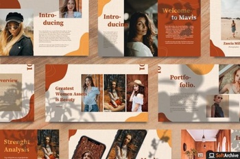 DesignOptimal Mavis Abstract Lookbook Powerpoint 4264888