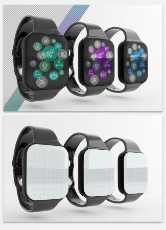 DesignOptimal Mockup of 3 Smartwatches 314521808