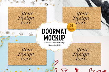 DesignOptimal Doormat Mockup 7677355