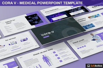 DesignOptimal Cora V Medical Powerpoint Template