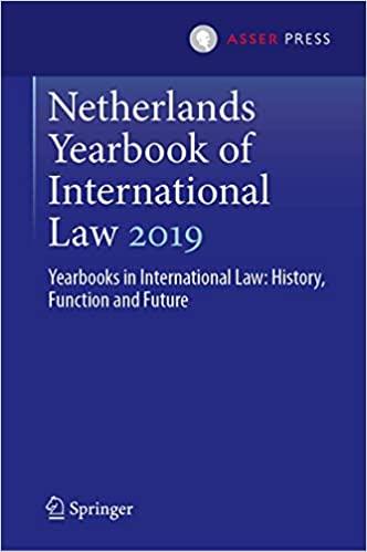 DevCourseWeb Netherlands Yearbook of International Law 2019 Yearbooks in International Law History Function and Future