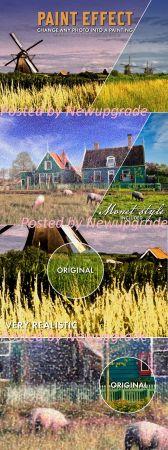 DesignOptimal Painting Photo Effect Mockup 333494910