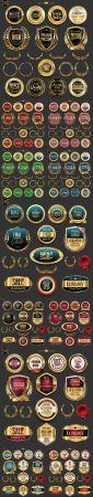 DesignOptimal 400 Golden Labels Vector Graphics