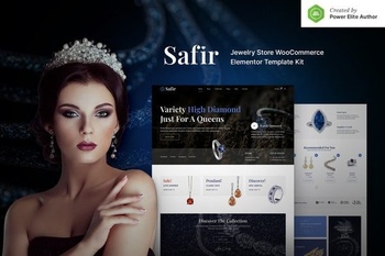 DesignOptimal ThemeForest Safir v1 0 0 Jewelry Store WooCommerce Elementor Template Kit 31098596