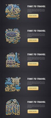 DesignOptimal Travel Tourism Banners