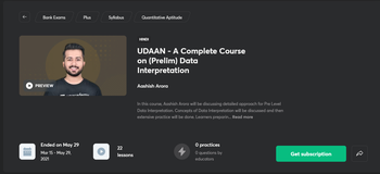 UDAAN A complete Course on Prelim DI for Bank Exams by Aashish Arora Unacademy
